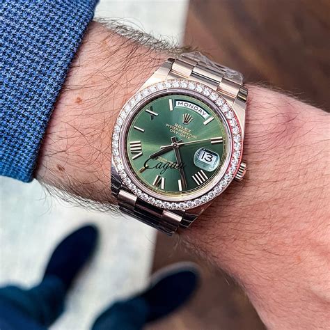 2022 rolex day date green dial